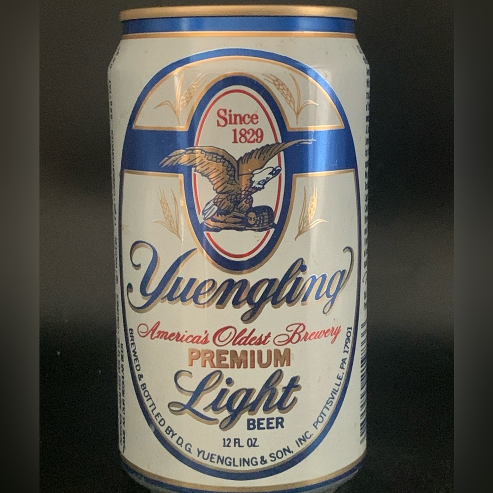 Vintage Beer Can Yuengling Light Lager Tab Empty Aluminum Can Pottsville Pa